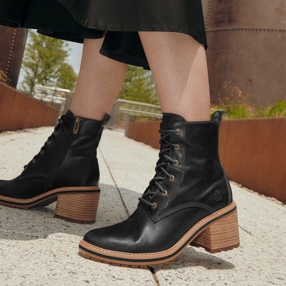 TIMBERLAND SIENNA WATERPROOF BLOCK HEEL BOOTIES w/2.5” HEEL, SIDE ZIP, SZ 7.5 - Picture 9 of 16